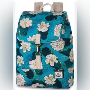 Dakine Blue Floral Canvass  Backpack W/Laptop Pocket